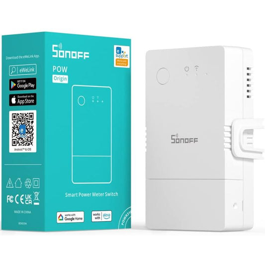 Sonoff Powr316 Origin Wifi Smart Switch 16A Misuratore Potenza Consumi App Alexa