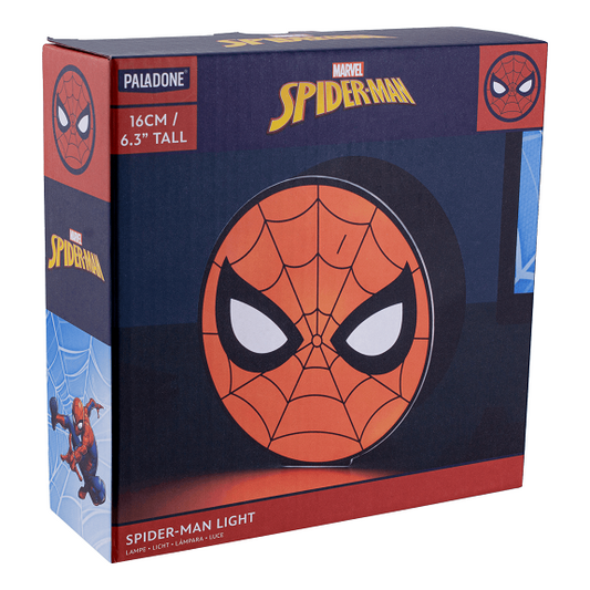 Paladone Box Light Marvel Spider Man 2D Lampada Led Spiderman Ufficiale 16Cm