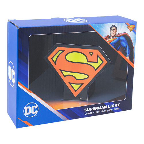 Paladone Box Light Marvel Superman 2D Lampada Led Super Man Ufficiale 16Cm