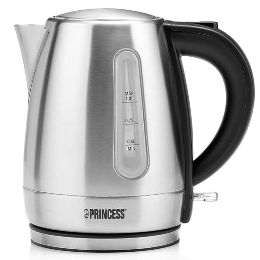 Princess Bollitore Cordless Elettrico 1L Acciaio Inox 2200W Latte Acqua Tisane