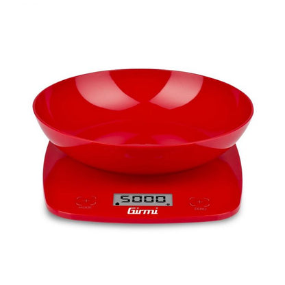 Girmi Bilancia Da Cucina Elettronica Con Ciotola Ps01 1Gr/5Kg Bianco Rosso Verde