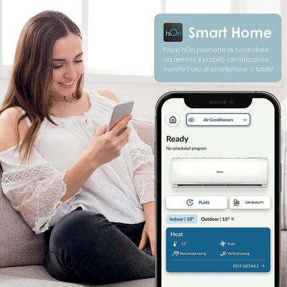 Candy Pura Climatizzatore Condizionatore 18000 Btu Inverter R32 A++ Wifi + App
