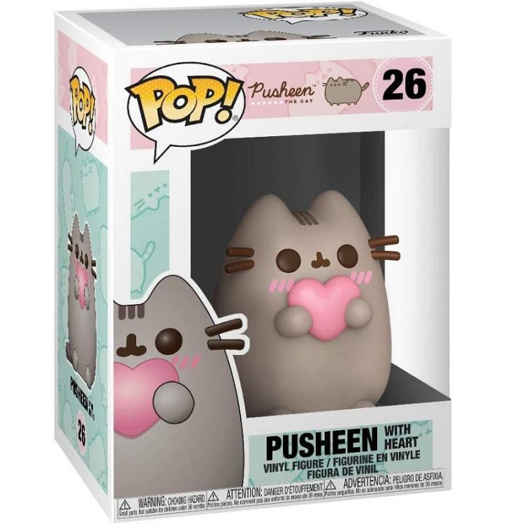 Funko Pop ! Pusheen The Cat - Pusheen With Heart (26) Gatto Con Il Cuore Vinyl