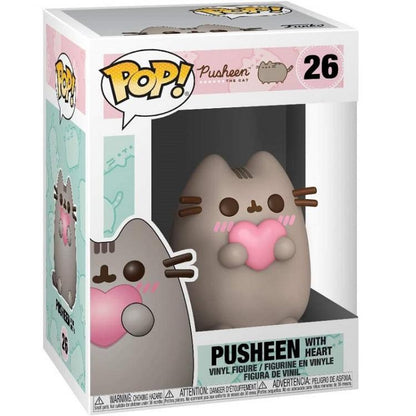 Funko Pop ! Pusheen The Cat - Pusheen With Heart (26) Gatto Con Il Cuore Vinyl