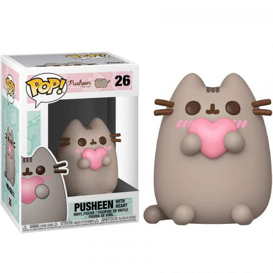 Funko Pop ! Pusheen The Cat - Pusheen With Heart (26) Gatto Con Il Cuore Vinyl