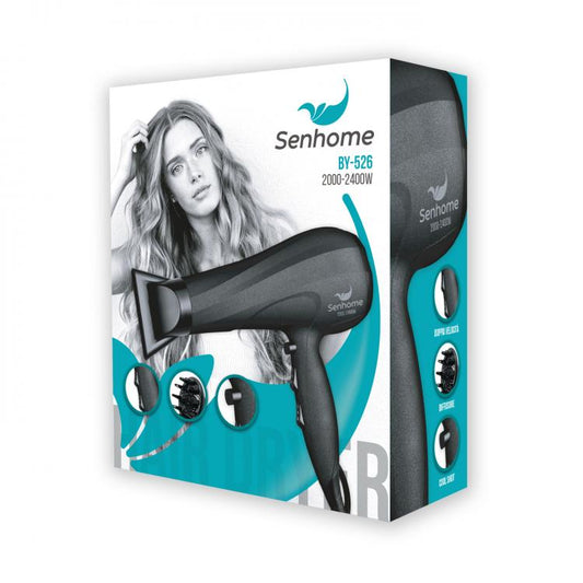 Senhome - Phon Capelli 2400W Doppio Diffusore Asciugacapelli Phono Professionale