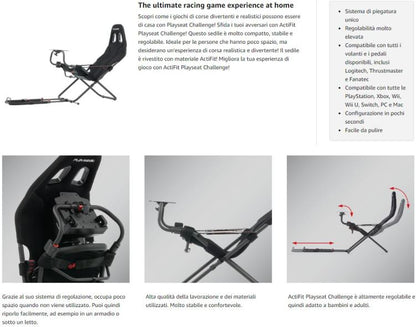 Playseat Postazione Simulazione Guida + Sedia Rc312 Challenge Per Volante Gaming
