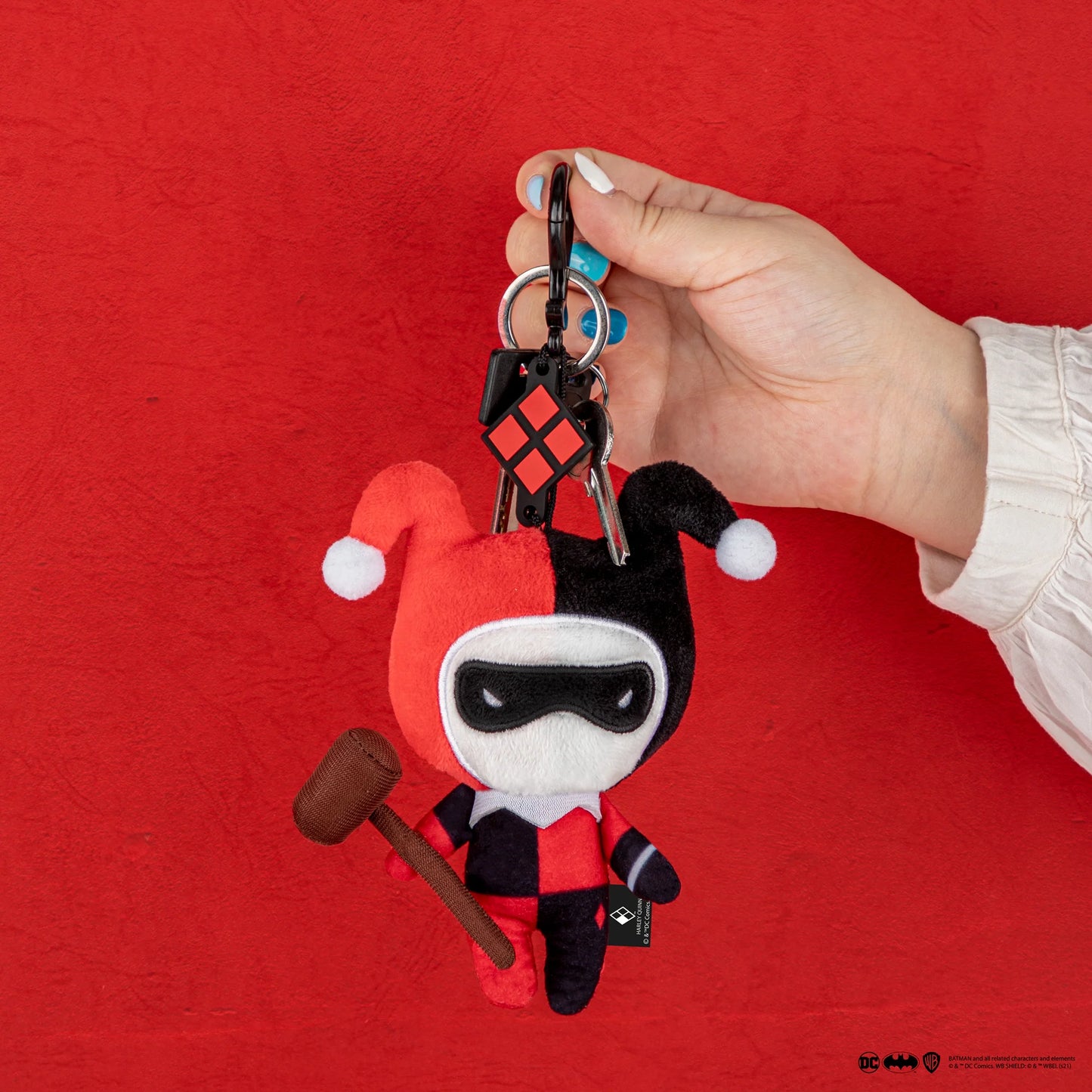 Cinereplicas: Portachiavi Harley Quinn - Keychain Plush DC Comics 9cm