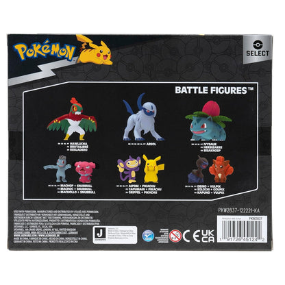 Jazwares - Pokemon Select Evolution Multi-Pack (Eevee,Jolteon,Vaporeon,Flareon) - Vinyl Action Figure Statuetta 12 Cm in Vinile da Collezione