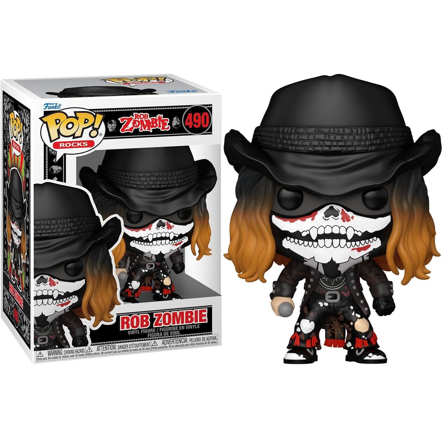 Funko Pop! Rocks: Rob Zombie (490) Rob Zombie With Bandana - Vinyl Figure 9cm