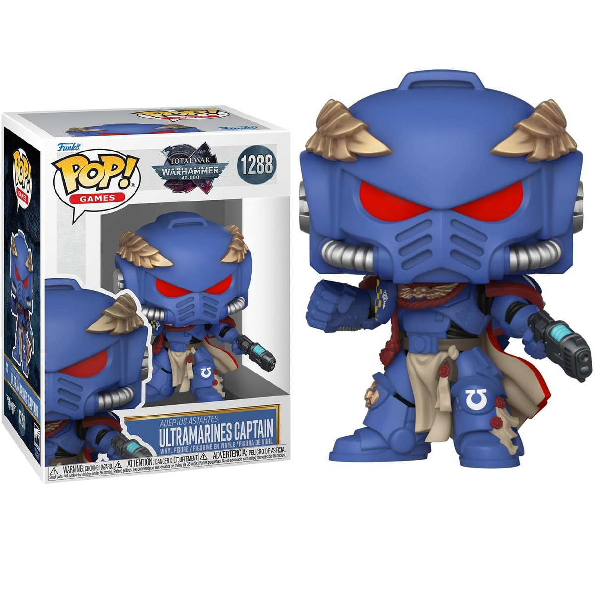 Funko Pop! Games: WarHammer 40.000 - (1288) Ultramarines Captain - Vinyl Figure 9cm