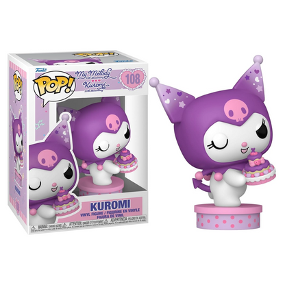 Funko Pop ! Animation - Hello KItty (108) Kuromi w/Cake Vinyl Figure 9cm