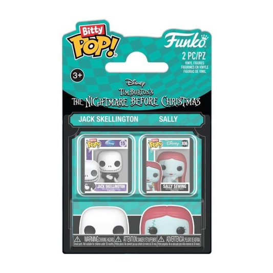Funko Bitty Pop ! The Nightmare Before Christmas - Jack (15) & Sally (806)