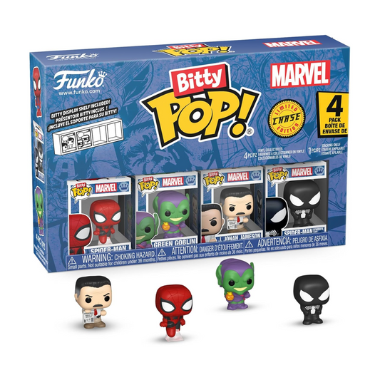Funko Bitty Pop! Marvel Spiderman 4 Pack Spiderman Limited Chase