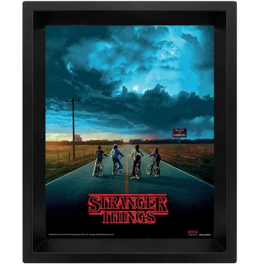 Framed 3D Cornice Stranger Things Mind Flayer 26 X 20Cm Quadro Serie Tv Poster