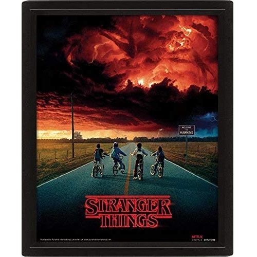 Framed 3D Cornice Stranger Things Mind Flayer 26 X 20Cm Quadro Serie Tv Poster