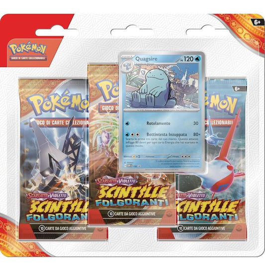 Pokémon Scintille Folgoranti (Blister 3 Buste + 1 Card) Espansione Gcc Carte Ita