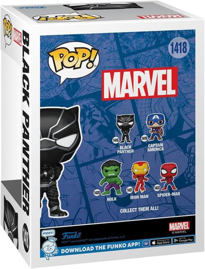 Funko Pop ! Marvel New Classic Black Panther - (1418) - Black Panther Figure 9Cm