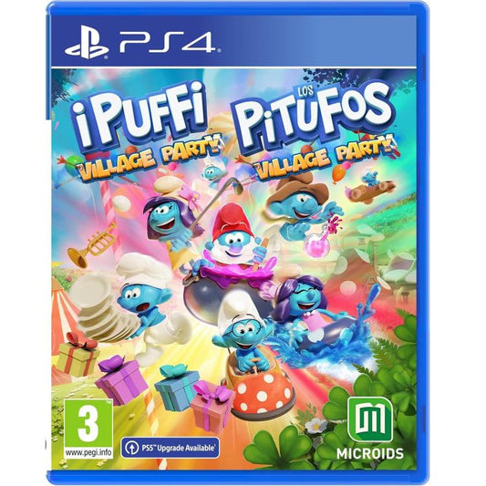 I Puffi Village Party Ps4 Gioco Playstation 4 Videogioco Blu-Ray Ita Upgrade Ps5