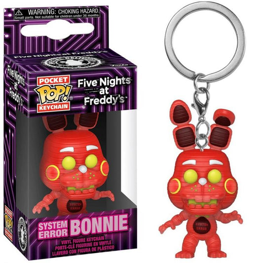 Funko Pop Portachiavi Five Nights At Freddy'S Sistem Error Bonnie Red Keychain