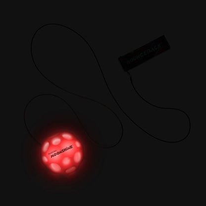 Waboba Pallina Original LED Bounceback Ball (MOONSHINE) Palla con Luce LED al guinzaglio, Super Rimbalzo, per Interni ed Esterni IPER RIMBALZANTE, Giocattolo per saltare ad alte prestazioni per un'estate di divertimento senza fine