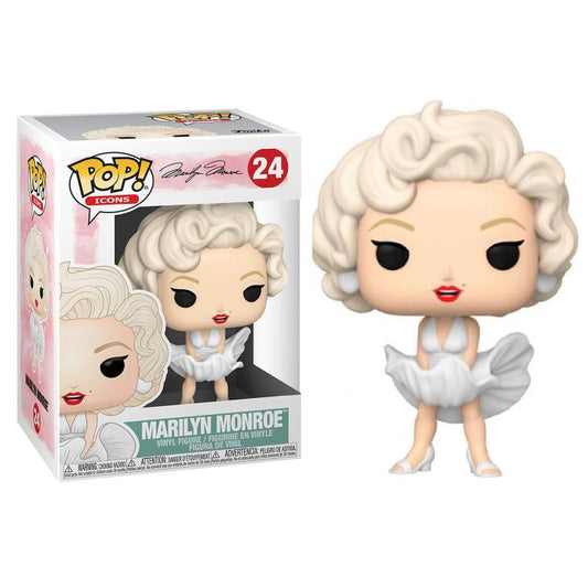 Funko Pop Icons - (24) Marilyn Monroe Con Vestito Bianco Statua Vinyl Figure 9Cm