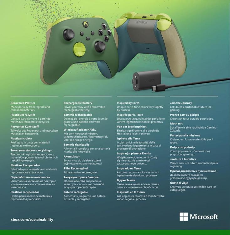 CONTROLLER MICROSOFT XBOX SERIE X/S WIRELESS REMIX VERDE JOYPAD ONE PC NUOVO