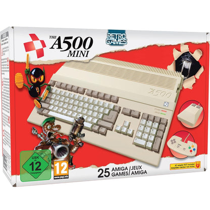 Retro Games The A500 Mini (25 Amiga Games) Console di Gioco 25 Videogames Hdmi