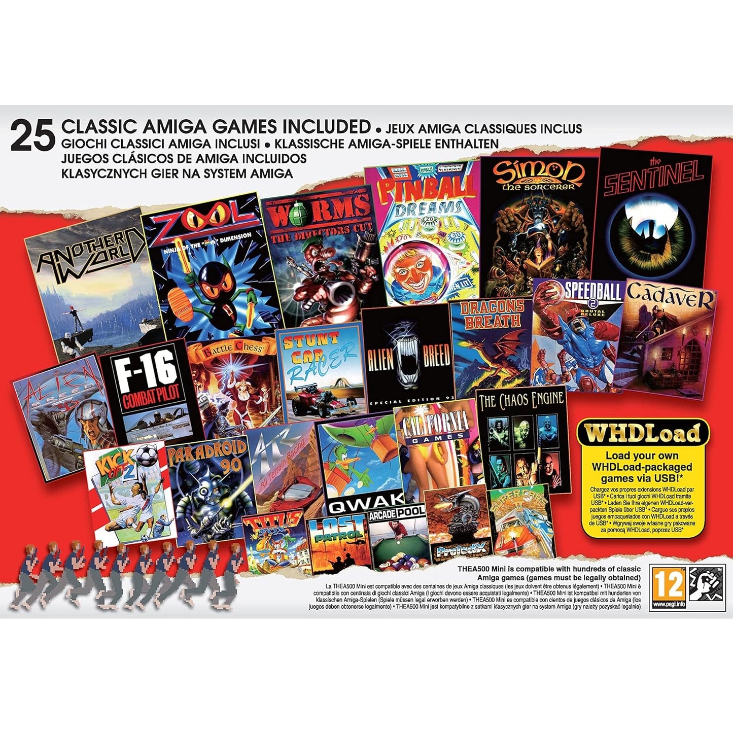 Retro Games The A500 Mini (25 Amiga Games) Console di Gioco 25 Videogames Hdmi