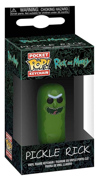 Funko Pop ! Keychain Pocket Rick & Morty (Pickle Rick) Portachiavi Vinyl Figure