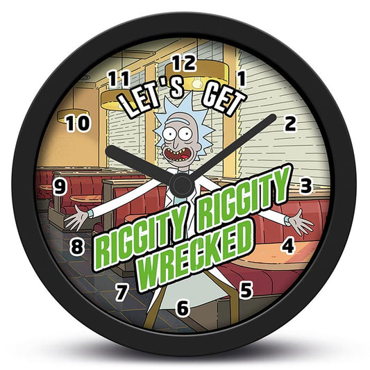 Pyramid Rick And Morty Wrecked Orologio Sveglia Da Parete A Muro Animation