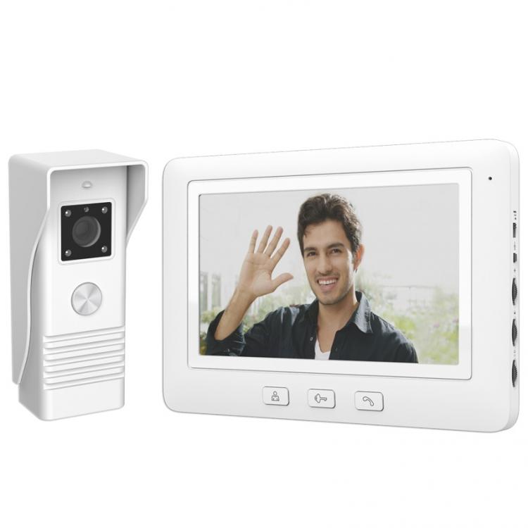 Kit Videocitofono Monofamiliare Mono Monitor 7''  Telecamera Apriporta | Grigio