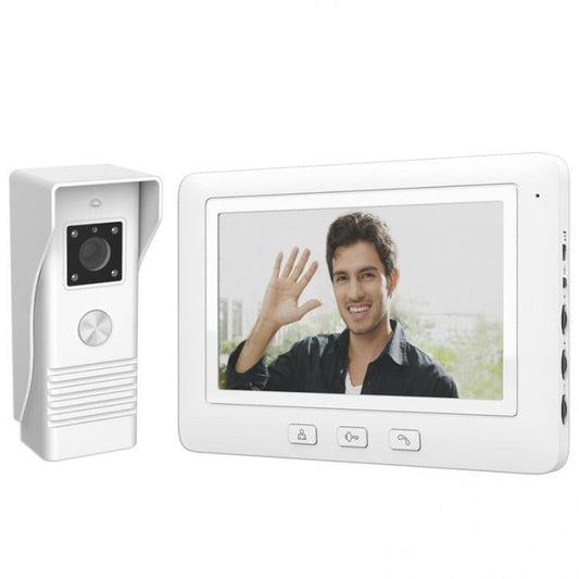 Kit Videocitofono Monofamiliare Mono Monitor 7''  Telecamera Apriporta | Grigio