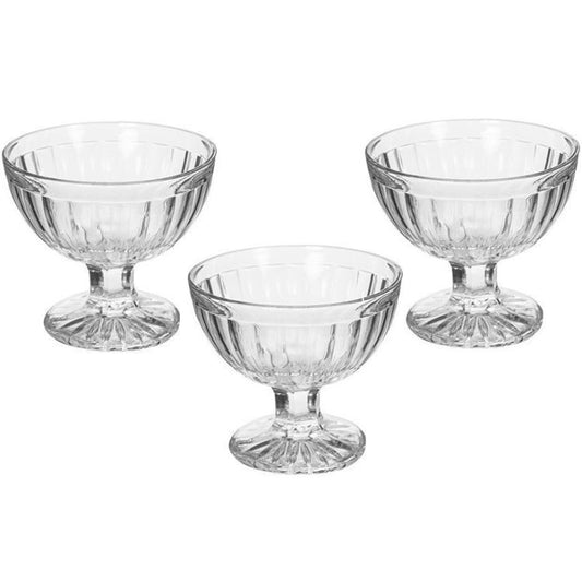 Set 6Pz Coppette Gelato In Vetro Roma 6 Pezzi Bicchieri Da 180Ml Coppa Dessert