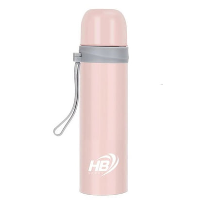 Hb Thermos Acciaio Inox 500Ml Bottiglia Termica (12/24H) Tappo A Scatto | Rosa