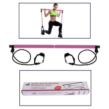Attrezzo Elastico Long Barra Resistenza Corda Esercizi Braccia Pilates Yoga Rosa