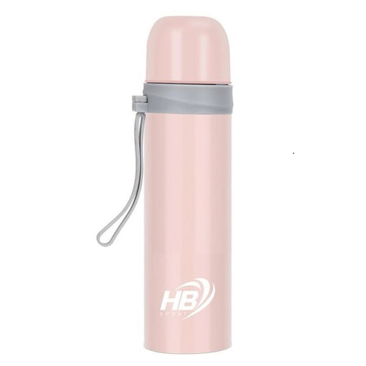 Hb Thermos Acciaio Inox 500Ml Bottiglia Termica (12/24H) Tappo A Scatto | Rosa