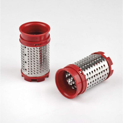 Girmi Grattugia Ricaricable 2 Rulli Inox Rosso/Bianco Formaggio 12W Casa Cucina