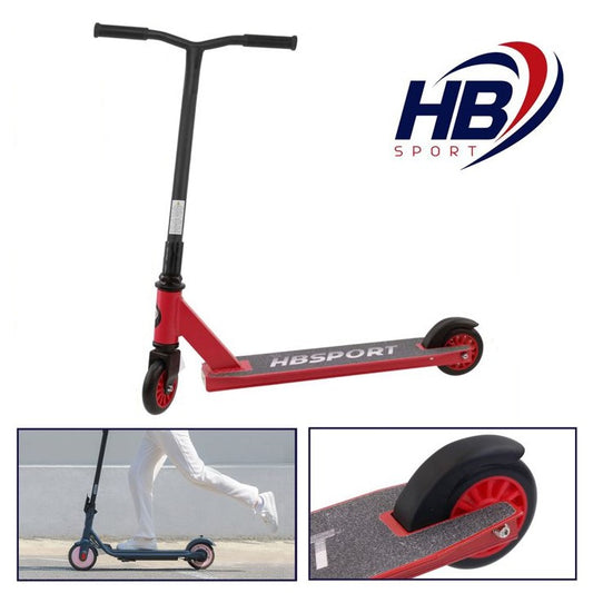 Hb Sport Monopattino Compatto Con 2 Ruote In Metallo Per Bambino/Bambina | Rosso