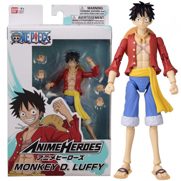 BANDAI | ONE PIECE ANIME HEROES 17cm (MONKEY D. LUFFY) RUFY ACTION FIGURE RUBBER