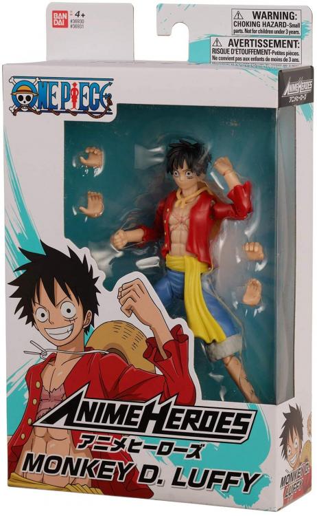 BANDAI | ONE PIECE ANIME HEROES 17cm (MONKEY D. LUFFY) RUFY ACTION FIGURE RUBBER