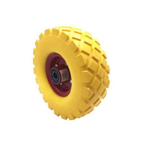 2PZ RUOTA PIENA IN GOMMA PER CARIOLA CARRELLO CUSCINETTO 260LB 200KG 4.10/3.50-4
