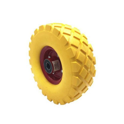 2PZ RUOTA PIENA IN GOMMA PER CARIOLA CARRELLO CUSCINETTO 260LB 200KG 4.10/3.50-4