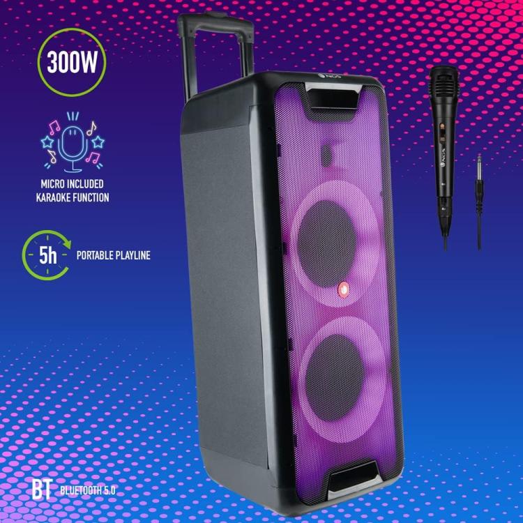 Ngs Speaker Wild Rave2 Portatile Bt Tws +Mic Ricaricabile 300W Cassa Bluetooth