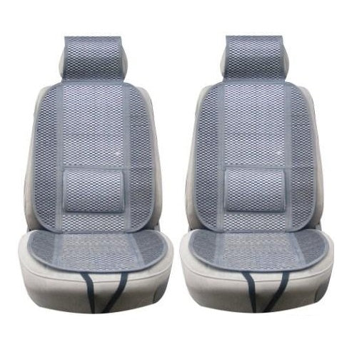 Set Schienali Universali Auto Supporto Lombare Coprisedili Traspiranti Grigio