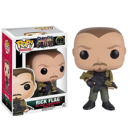 Funko Pop Heroes Dc Suicide Squad 99 Rick Flag Joel Kinnaman Vinyl Figure Statua