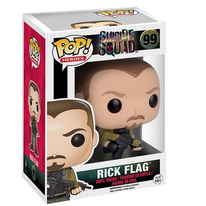 Funko Pop Heroes Dc Suicide Squad 99 Rick Flag Joel Kinnaman Vinyl Figure Statua