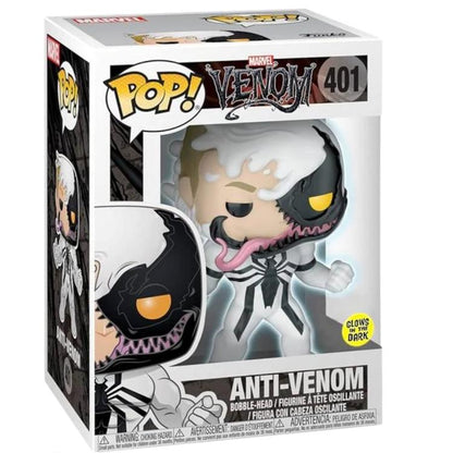 Funko Pop ! Tees Marvel Anti Venom (401) Eddie Brock Figure Gitd 9Cm + T-Shirt M