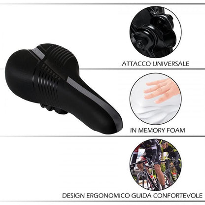Sella Per Bici Ergonomica Impermeabile Sellino Universale Bicicletta Mtb Bike