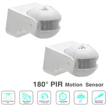 2x SENSORE DI MOVIMENTO INFRAROSSI 180 PIR CREPUSCOLARE RILEVATORE PRESENZE FARO